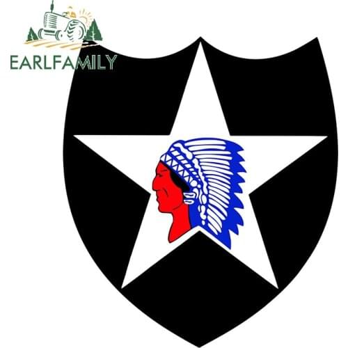 EARLFAMILY 13cm x 11.3cm for 2nd Infantry Division Car Stickers Simple Anime Decals Skateboard Luggage Decor Vinyl Car Wrap