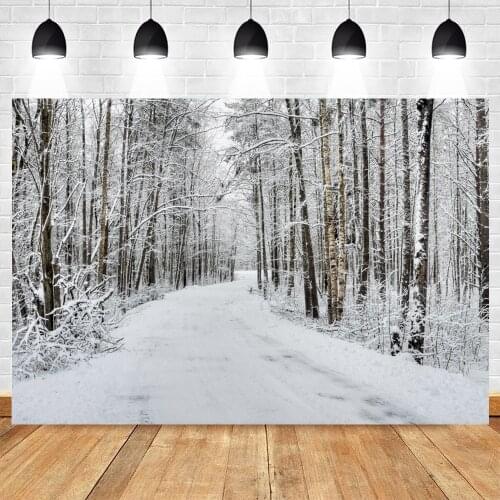 Yeele Christmas Winter Snow View Background Forest Path Backdrop Newborn Photography Baby Photographic Photo Studio Photophone
