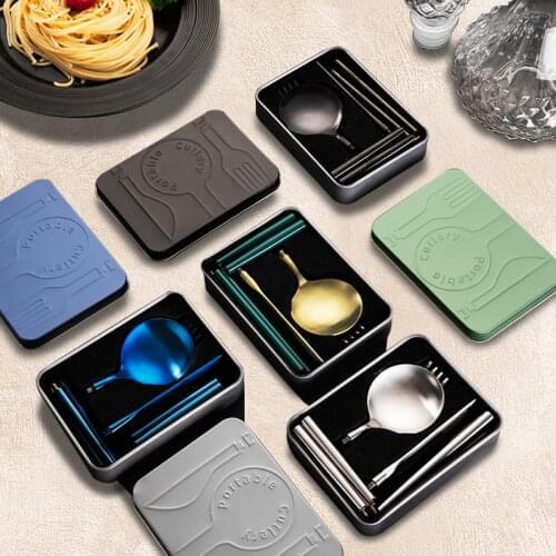 Stainless steel Pocket-Sized Reusable Cutlery For On-The-Go Dishwasher safety