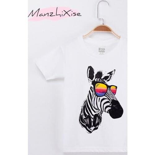 MANZHIXISE Girls' Printed T-Shirts