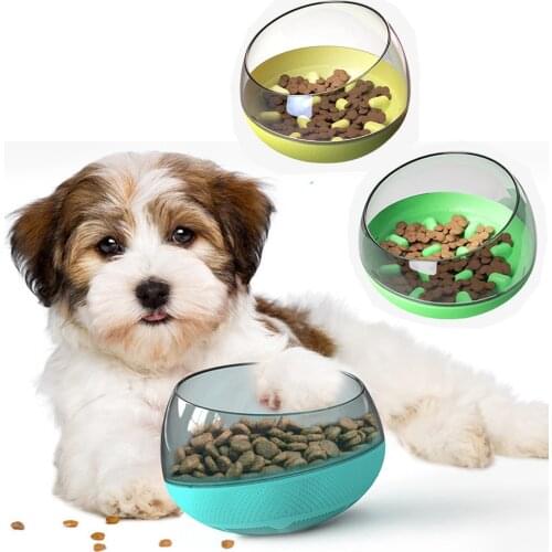 Dog Bowls Tumbler Puppy Eating Feeder Water Bottle Container Kitten Cat Anti Chok Food Dish Plate Slow Down Pet Supplies