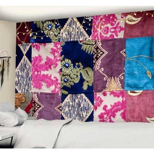 Mosaic Carpet Pattern Tapestry Wall Hanging Flower Art Mandala Printing Bohemian TAPIZ Sheet Home Decor