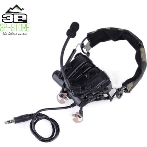 Softair Comtac IV Headphones Noise Canceling Communication Aviation Headsets Combat Tactical Earphone WZ038 Airsoft Accessories