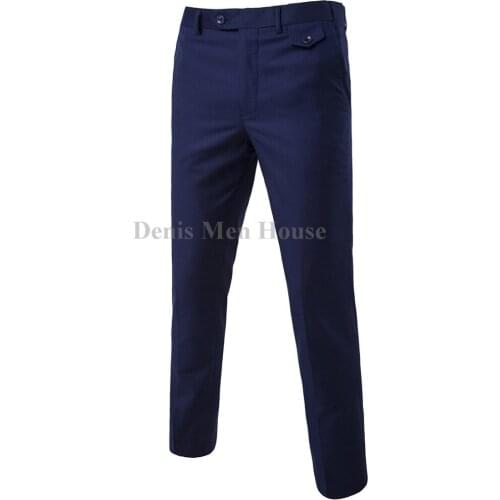 New 2018 High-quality Men Pure color Formal Business suit pants quality Male leisure suit pants trousers
