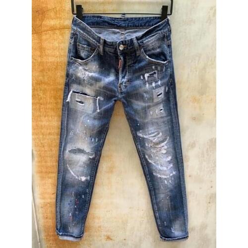 2021 New classic,Authentic DSQUARED2,Retro,Italian brand ,Women/Men Jeans,locomotive,Jogging jeans,DSQ9129