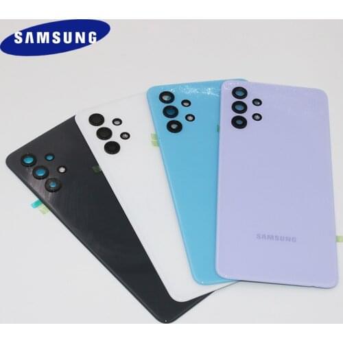 Original Back Battery Cover Rear Door Housing Panel SAMSUNG Galaxy A32 5G A325 A32 2020 With Camera Glass Replacement Part 6.5"