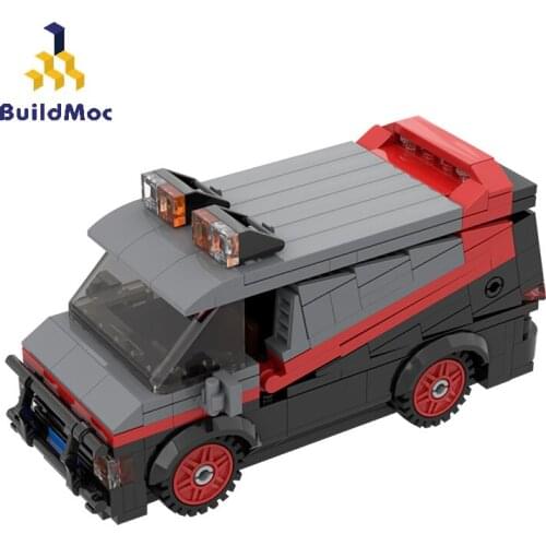 Buildmoc City Fire Station A-Team Van Special Car Fire Engine Plane Building Block MOC City Truck Model Bricks Toys For Children