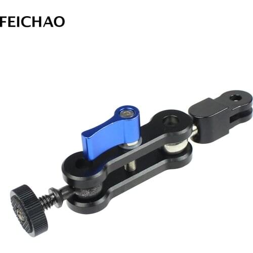 360 Rotation Aluminum Magic Arm Tripod Mount 1/4 Adapter Dual Head Pivot Activity Connector for GoPro Hero 9 8 7 Action Camera