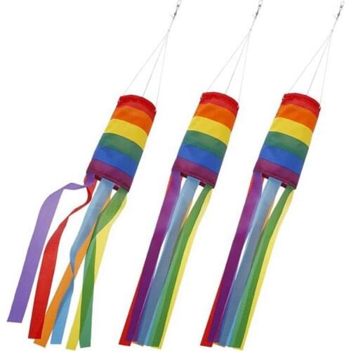 Rainbow Windsock Hanging Windsock Rainbow Flag Gay Pride Rainbow Garden Flag Outdoor Garden Decoration