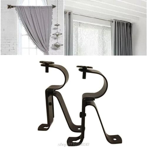 Adjustable Curtain Rod Bracket 28mm Wall-mounted Home Premium Rod Bracket for Walls Drapery Rod Holder M13 21 Dropship