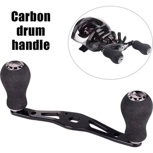 Carbon Fiber Fishing Reel Handle Rocker Cork Rubber Knob For ABU Reels Baitcasting Reels For Fishing