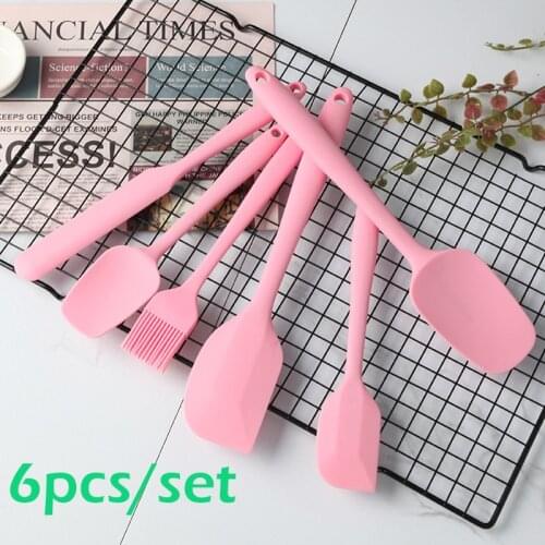 Non-Stick Baking Tools Spatula Silicone Spatula Set Baking Spatula Cream Heat-Resistant Kitchen Utensils Scraper Cake Decorator