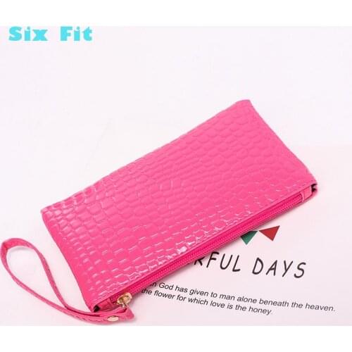 2020 Solid Handbag Women pink Clutch Bag Pu Leather lady Envelope Bag Zipper Evening Crocodile love leather phone Clutches bag