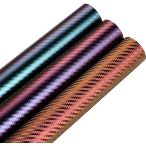 20*152cm Chameleon 3D Carbon Fiber Vinyl Film Auto Car Sticker Truck Motorcycle Phone Car Styling Decoration Wrapping Decal