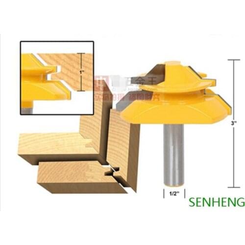 1piece 1/2x2-3/4 45degree carbide tennon woodworking engraving cutter tools cnc router bits