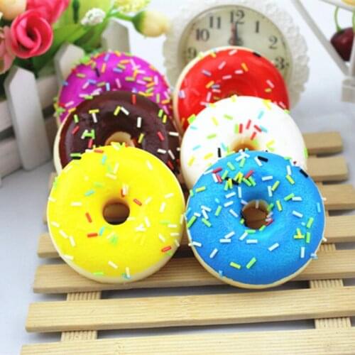 1Pc Cute Kawaii Doughnut Cream Slow Rising Squeeze Antistress Toys Children Kids Simulation Bread Cake Stress Relief Toy Gift