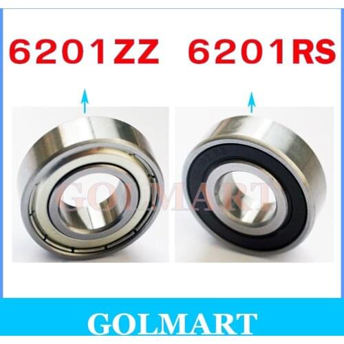3pcs/lot 6201RS stainless steel ball bearing 12x32x10 mm 6201-2RS bearing 6201 12mm S6201RS 6201ZZ steel bearing