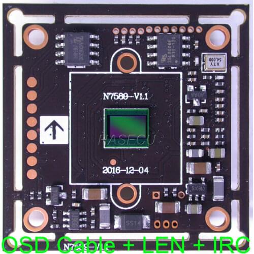 4MP AHD 1/3" OmniVision OV4689 CMOS sensor + NVP2475 CCTV camera module PCB board + OSD cable + IRC +CS style LENs (UTC control