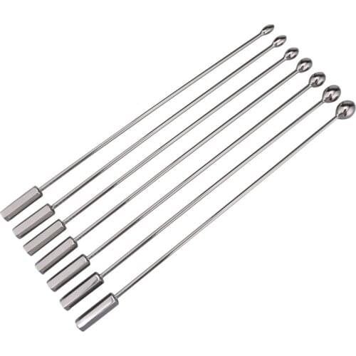 7PCS/lot Metal Urethral Plug Catheter Dilators Stainless Steel Stretching Penis Plug Sounding Sex Toy Products Sound Adult Game
