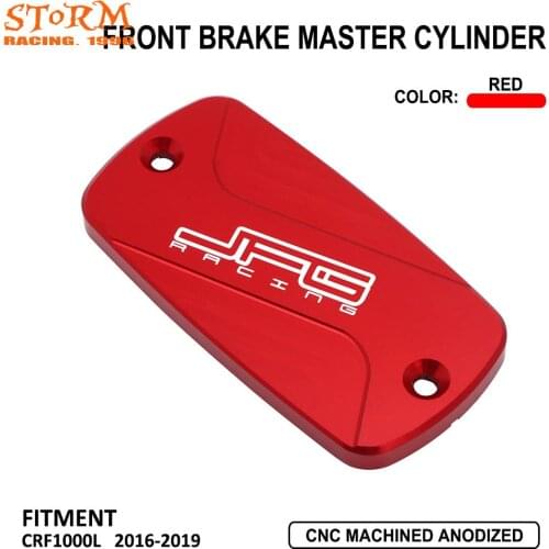 Aluminum Motorcycle Front Brake Cylinder Fluid Reservoir Cover Cap With Laser LOGO For Honda CRF1000L CRF 1000L 1000 L 2016-2019