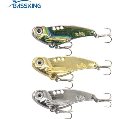 BASSKING 2Pcs Metal VIB Bait 35mm 3.5g Sinking Fishing Lure Metal Lure Iscas Artificiais Para Pesca Leurre Viberation Hard Bait