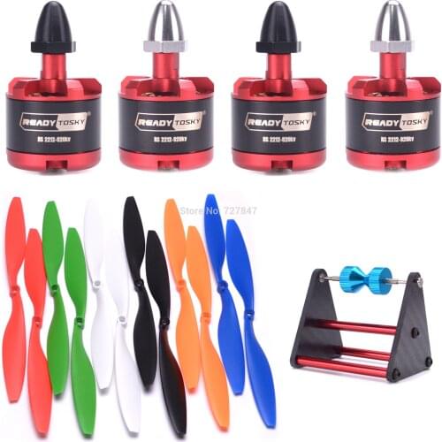 RS2212 2212 920KV 2CW / 2CCW 2-4s Brushless Motor + 6pairs 1045 Propeller + Propeller Balancer for F450 S500 FPV Quadcopter