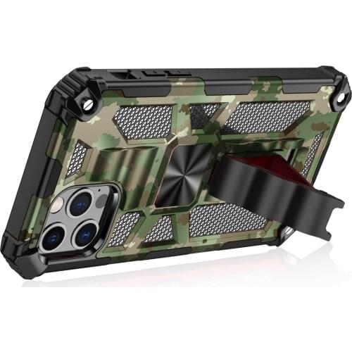 100pcs Military Shockproof Phone Case for IPHONE 12 pro max /11 pro max/XS MAX /XR/XS/6/7/8 Plus/12 mini with kickstand ring