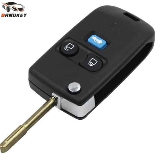 Dandkey New 3 Buttons Remote Key Case Shell Fob Folding Flip For Ford Transit MK6 Connect Maverick key shell