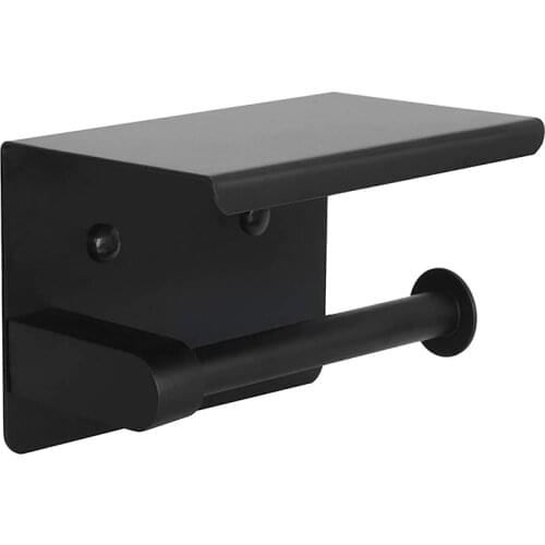 304 Black Stainless Steel Paper Towel Holder, Punch-free and Nail-free Rolling Paper Holder, Strong Viscose Toilet