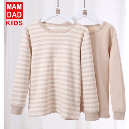 Childrens Long Sleeve Tshirt 2020 New Baby Boys Cotton Warm Soft Shirt Kids Clothing 3-9 Years Big Boys Striped Bottoming Shirt