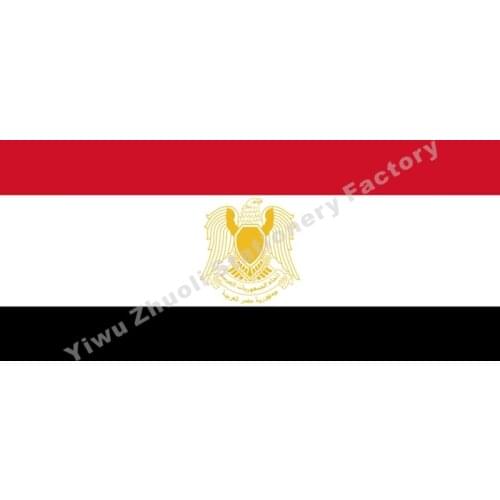 Egypt (1972-1984) Flag 150X90cm (3x5FT) 120g 100D Polyester Double Stitched High Quality Free Shipping