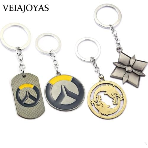 Game Overwatch Keychains Hanzo Dragon Darts Alloy Keyring Vintage OW Charms Souvenir Chaveiro Llaveros Men Women Trendy Jewelry