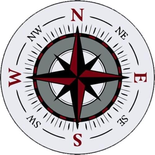 Interesting Nautical Theme Compass Car Sticker Motorcycle Decals Vinyl Bumper KK Waterproof Decals PVC 13cm *13cm