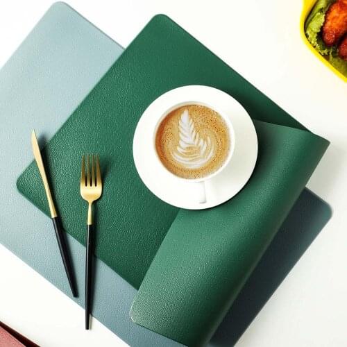 Creative PU Leather Placemat Table Mat for Dining Table Dish Plate Mat Pad Coasters Kitchen Pot Pan Mat Bowl Pad Stand Hot
