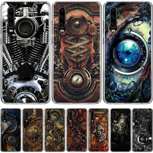 Steampunk Gear Mechanical Phone Case for Huawei P40 P30 P20 Mate 30 20 10 Pro P10 Lite P Smart Z + 2019 Gift Coque Cover Capa