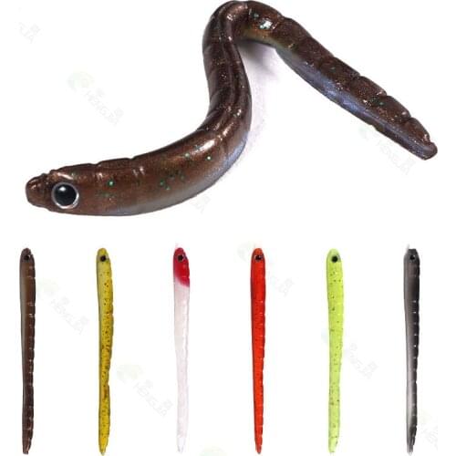 HENGJIA 10pcs 9cm 1.7g Soft Silicone Fishing Lure Minnow Saltwater Freshwater Worms Wobblers Artificial Bait Bass Tackle Jigs