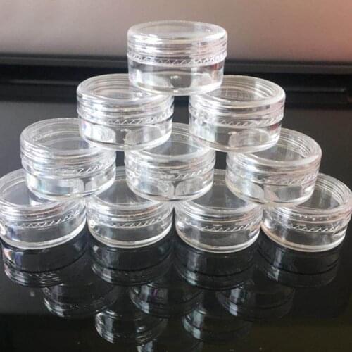50Pcs Empty Clear Cosmetic Jars Travel Pots for Cream Sample Lotion Lip with durable construction and high chemical resistance
