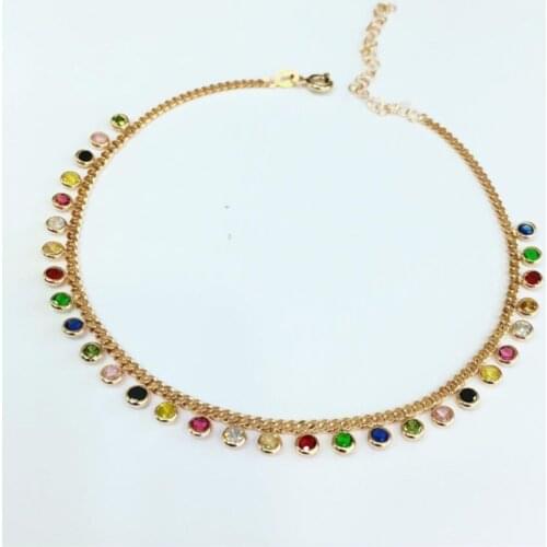 Silver Rose Bronze Color Zircon Stone Bangle