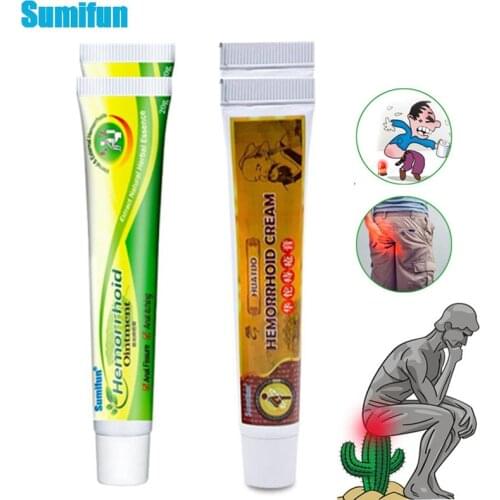 Sumifun 2 Types of Herbal Hemorrhoids Ointment Mint Internal External Anal Fissure Cream Pain Reliving Huatuo Medical Ointment