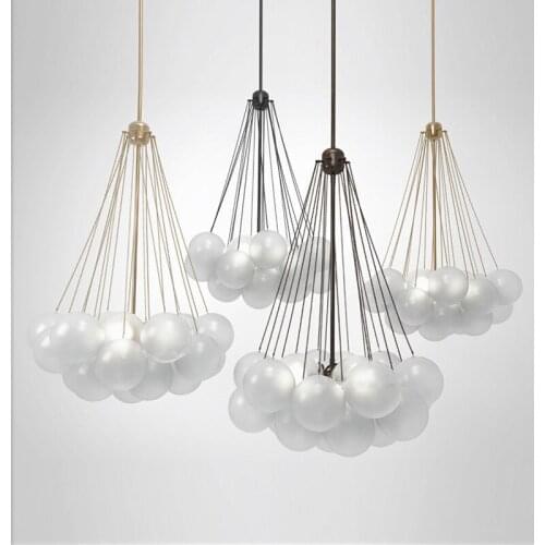 Nordic Modern Simple Frosted Glass Ball Restaurant Pendant Lights Childrens Room Hanging Lamp Classic Led Lighting MJ1114