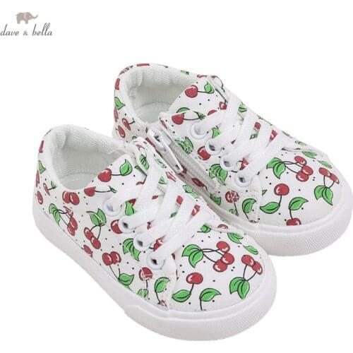 DB16537 Dave Bella spring baby girls fashion fruit print shoes new born girl cute shoes