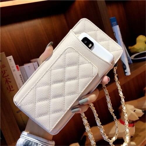 Universal Case For iphone 11 12 Pro Max Case Leather Wallet Card Case For Samsung A52 A72 Huawei P40 Xiaomi Lanyard Strap Cover