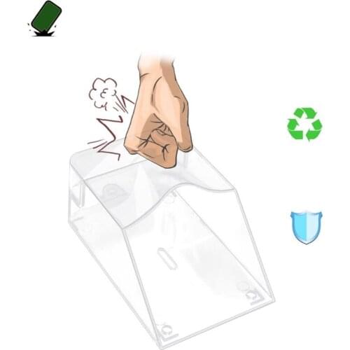 Waterproof Cover for Wireless Doorbell Door Bell Ring Chime Button Transparent 85DA