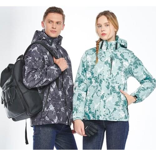 Waterproof ski jacket to keep warm winter snow coat mountain windbreaker hooded raincoat jacket unisex Two-piece suit