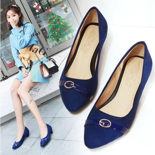 2020 Spring Pointed Toe Shoes Woman Low Heel Pumps 3CM Kitten Heels Women Party Shoes Kitten Heels Zapatos De Mujer