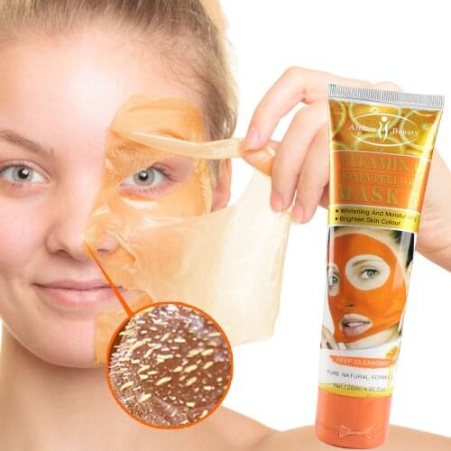 120g VC&Honey Essence Peeling Mask Fading Blackheads, Oil Control Brightening Skin Care and Refining Pore Nourish Facial Care