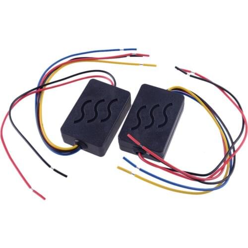 2Pcs/Set Universal 3 Step Sequential Chase Flash Module Boxes 12V Fit For Car Brake Turn Signal Light Lamp