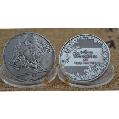 2020 Merry Christmas Santa Claus Happy New Year Copper Commemorative Challenge Coin
