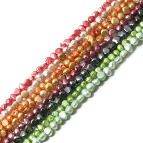 35.5cm/lot 6-10mm Natural Freshwater Pearl Beads Loose Beads for Jewelry Making DIY Bracelet Necklace