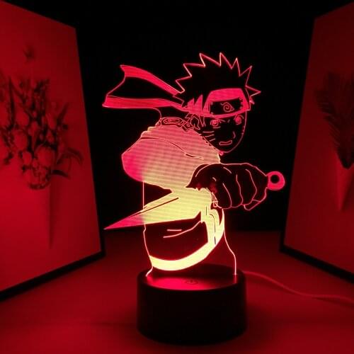 3D LED Night Light Anime Figure for Child Birthday Gift Nightlight Kids Bedroom Decoration Lamp Manga Acrylic Table Light